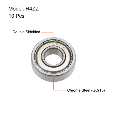 Harfington Uxcell Deep Groove Ball Bearings Inch Double Shielded Chrome Steel Roller Z2 P0