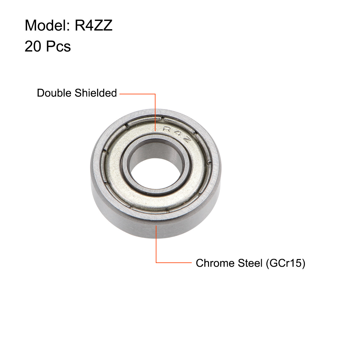 uxcell Uxcell Deep Groove Ball Bearings Inch Double Shielded Chrome Steel P0 Z2 Bearing