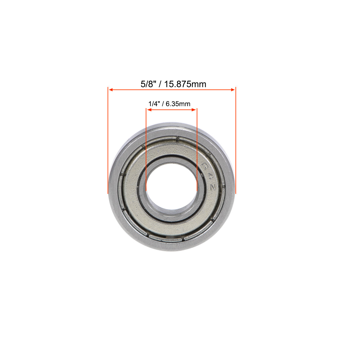 uxcell Uxcell Deep Groove Ball Bearings Inch Double Shielded Chrome Steel P0 Z2 Bearing