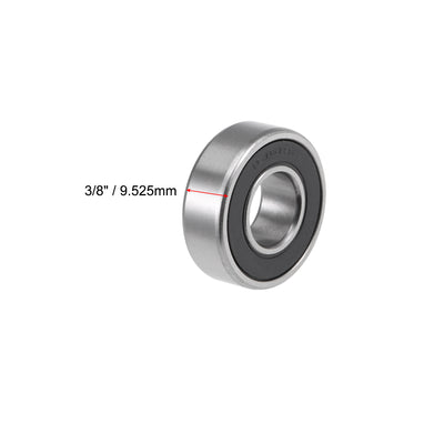 Harfington Uxcell Deep Groove Ball Bearings Inches Double Sealed Chrome Steel ABEC1 Z2