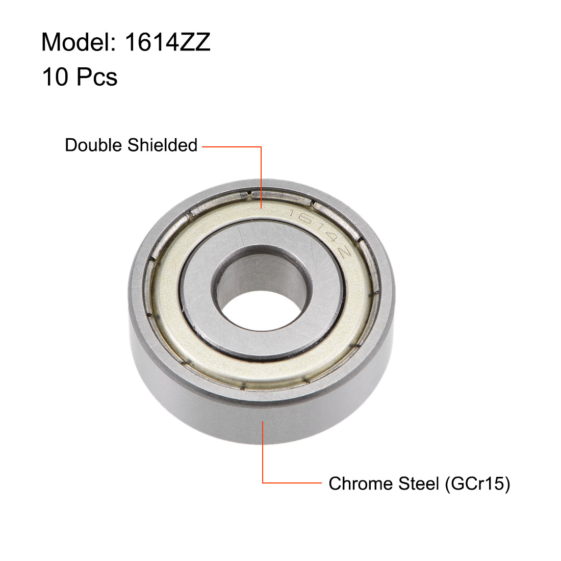 uxcell Uxcell Deep Groove Ball Bearings Inch Double Shielded Chrome Steel Roller Z2 P0