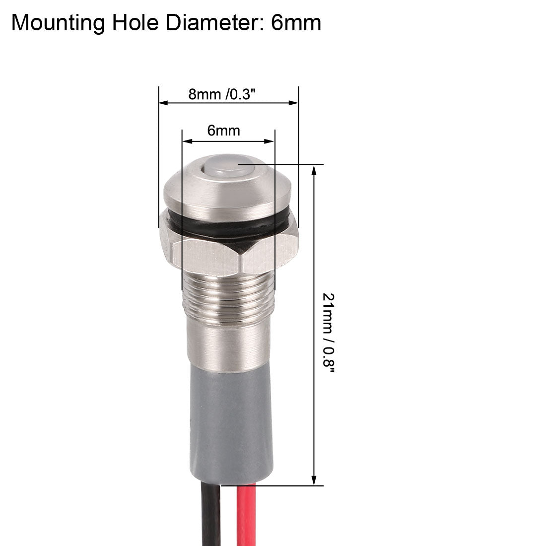 Harfington Pilot Dash Signal Indicator Light LED Metal Shell