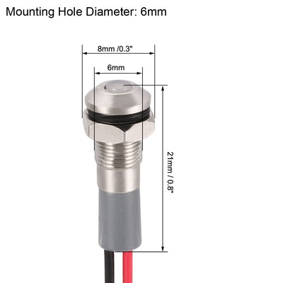 Harfington Pilot Dash Signal Indicator Light LED Metal Shell