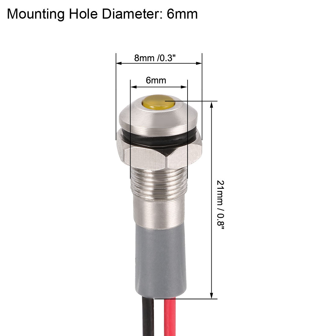 Harfington Pilot Dash Signal Indicator Light LED Metal Shell