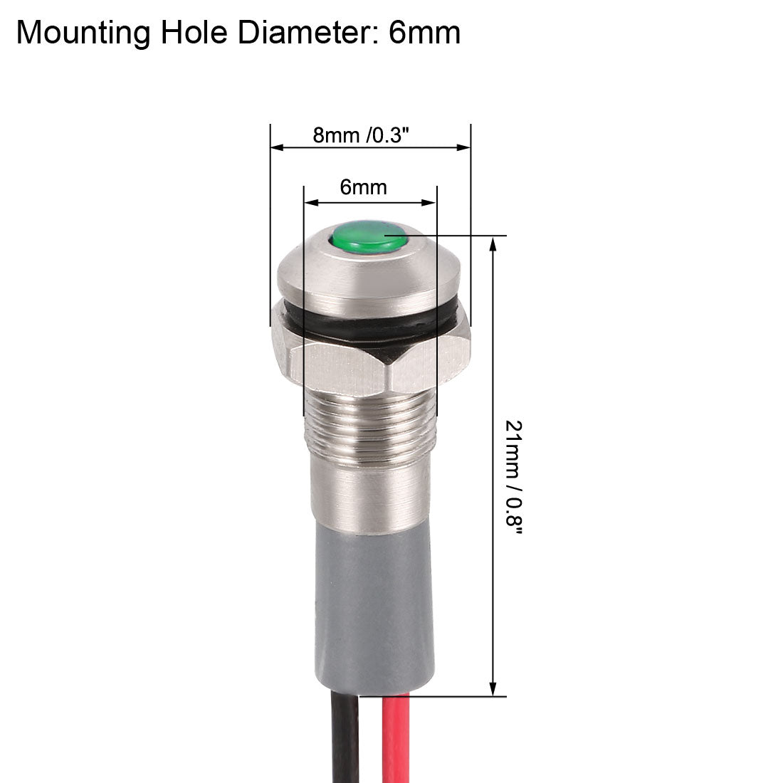 Harfington Pilot Dash Signal Indicator Light LED Metal Shell