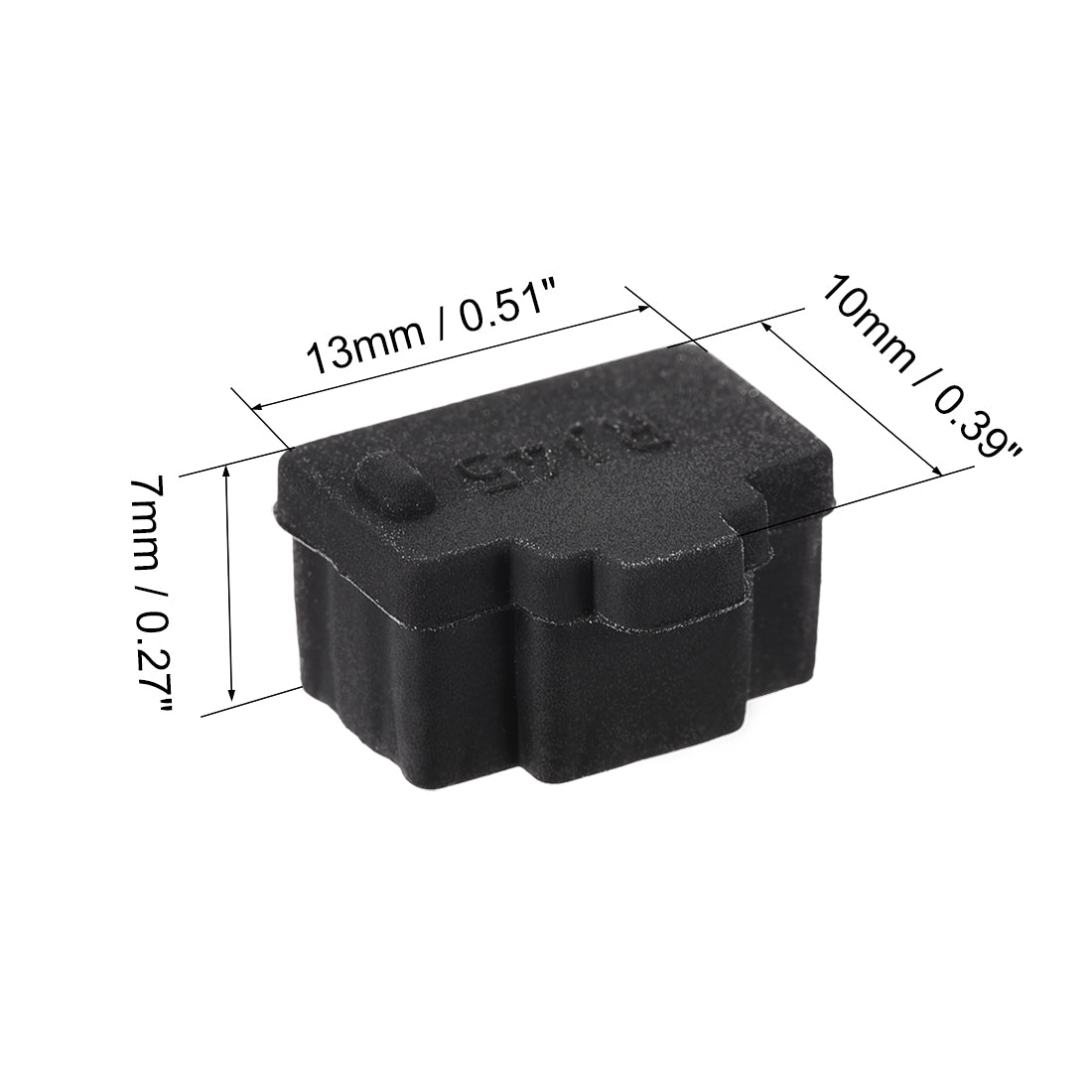 Harfington 18 Pcs Black Ethernet Hub Port RJ45 Anti Dust Cover Cap Protector Plug Black
