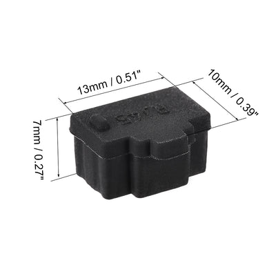 Harfington 18 Pcs Black Ethernet Hub Port RJ45 Anti Dust Cover Cap Protector Plug Black