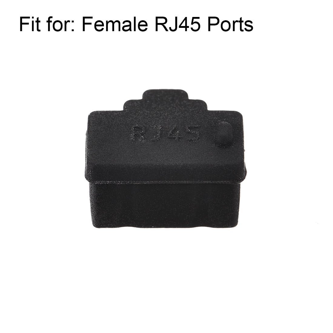 Harfington 18 Pcs Black Ethernet Hub Port RJ45 Anti Dust Cover Cap Protector Plug Black