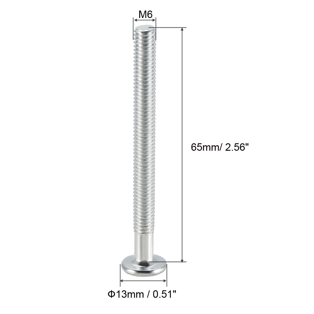 Harfington Head Machine Screws for Account Book Full Thread Carbon Steel