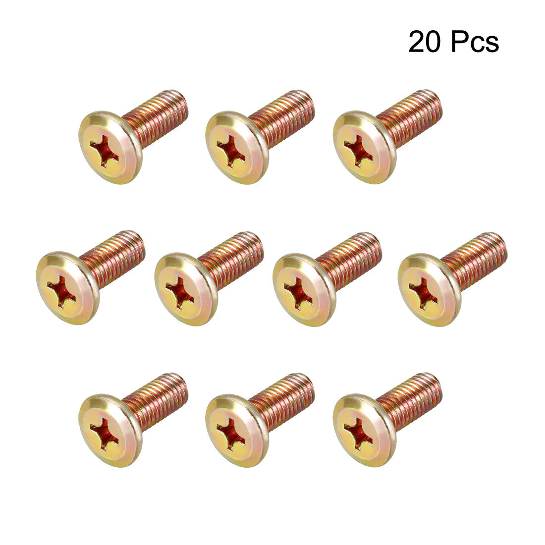 Harfington Head Machine Screws Zinc Plated Cross Screw Leather Bolts