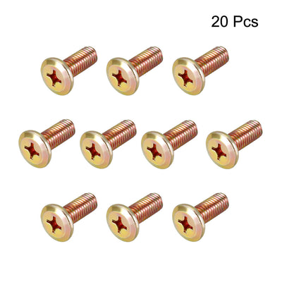 Harfington Head Machine Screws Zinc Plated Cross Screw Leather Bolts