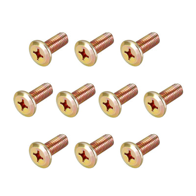 Harfington Head Machine Screws Zinc Plated Cross Screw Leather Bolts