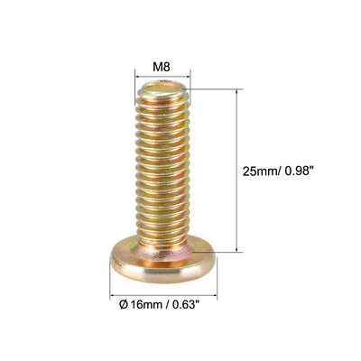 Harfington Head Machine Screws Zinc Plated Cross Screw Leather Bolts