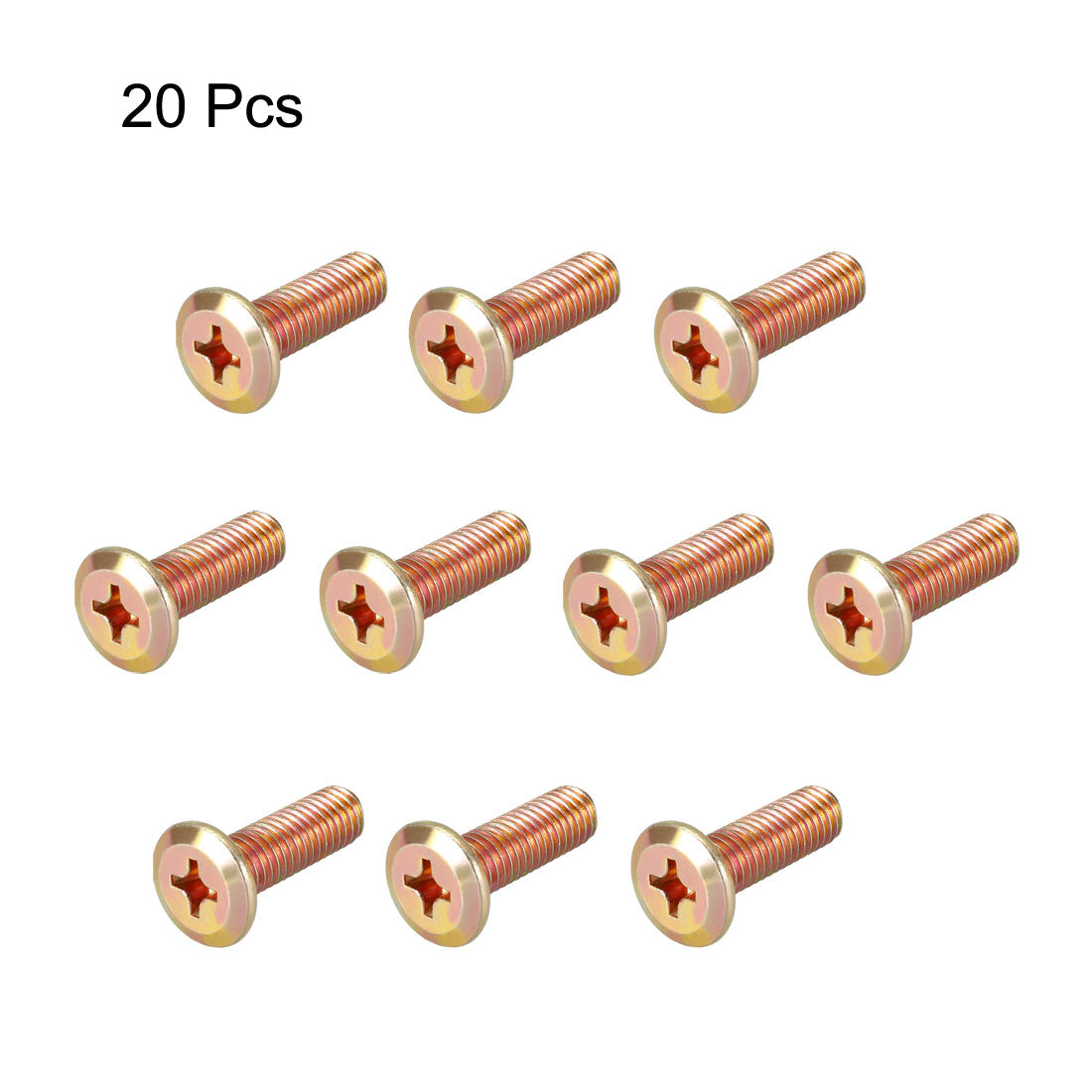 Harfington Head Machine Screws Zinc Plated Cross Screw Leather Bolts