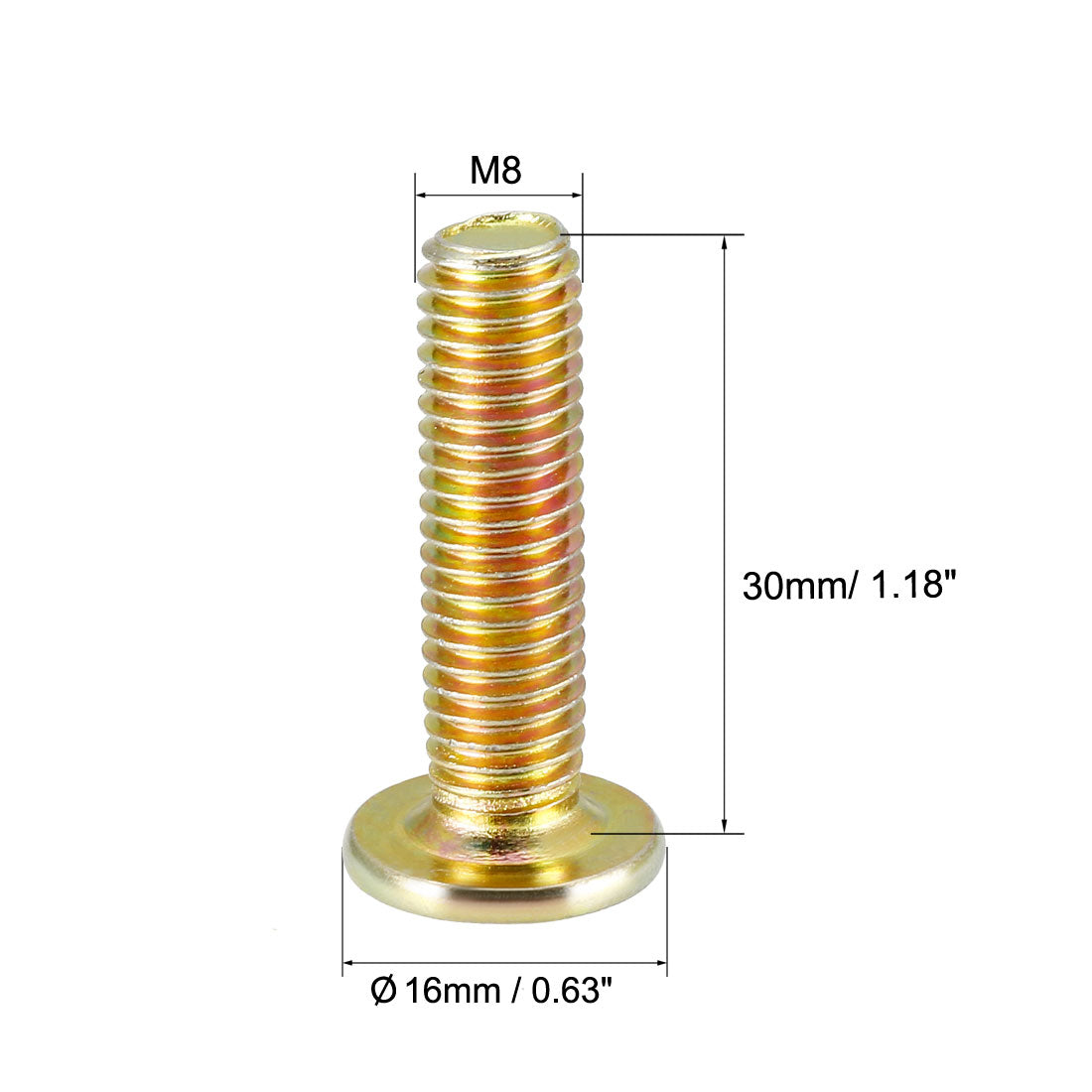 Harfington Head Machine Screws Zinc Plated Cross Screw Leather Bolts