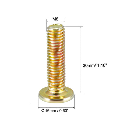 Harfington Head Machine Screws Zinc Plated Cross Screw Leather Bolts