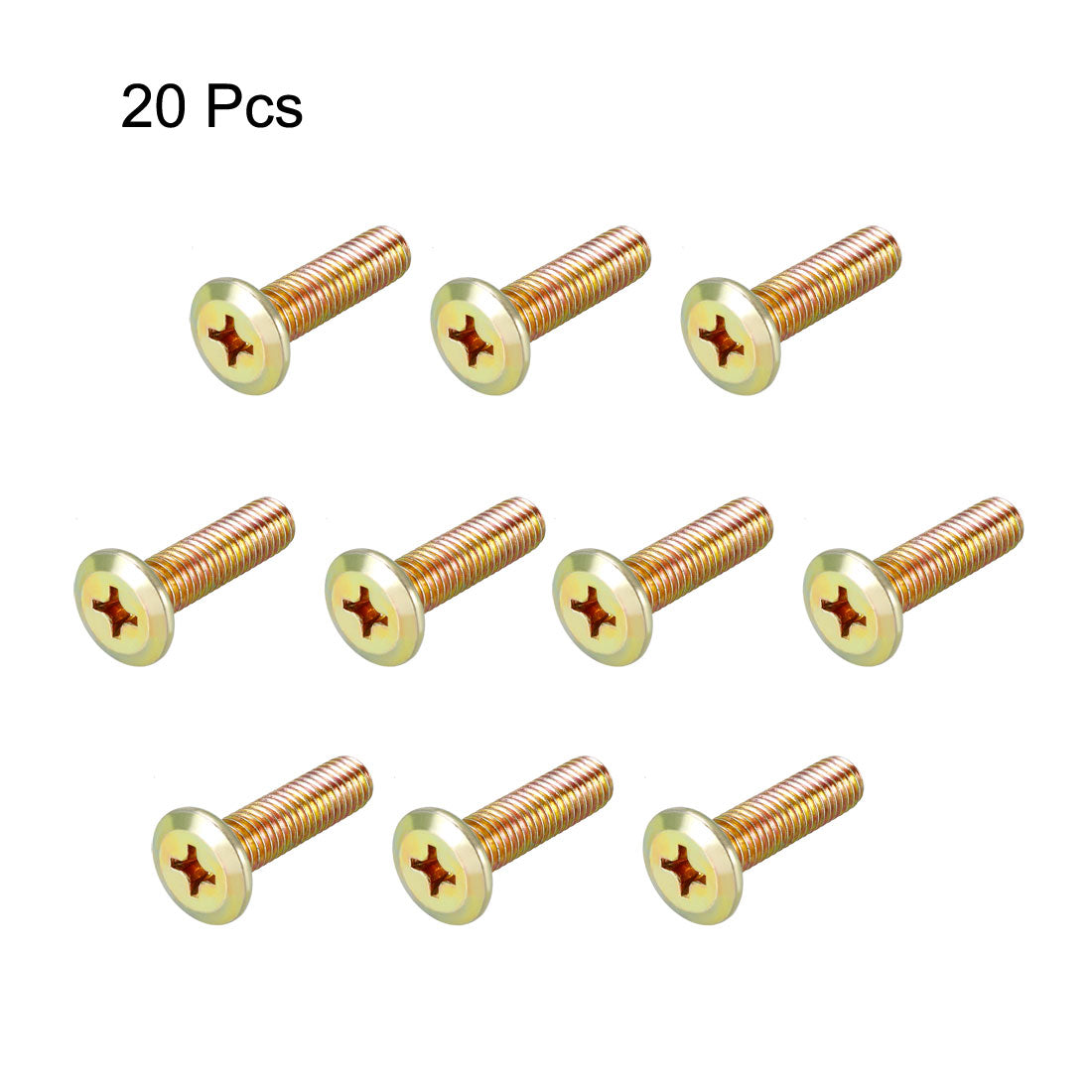 Harfington Head Machine Screws Zinc Plated Cross Screw Leather Bolts