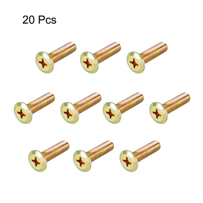 Harfington Head Machine Screws Zinc Plated Cross Screw Leather Bolts