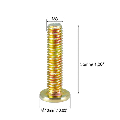 Harfington Head Machine Screws Zinc Plated Cross Screw Leather Bolts