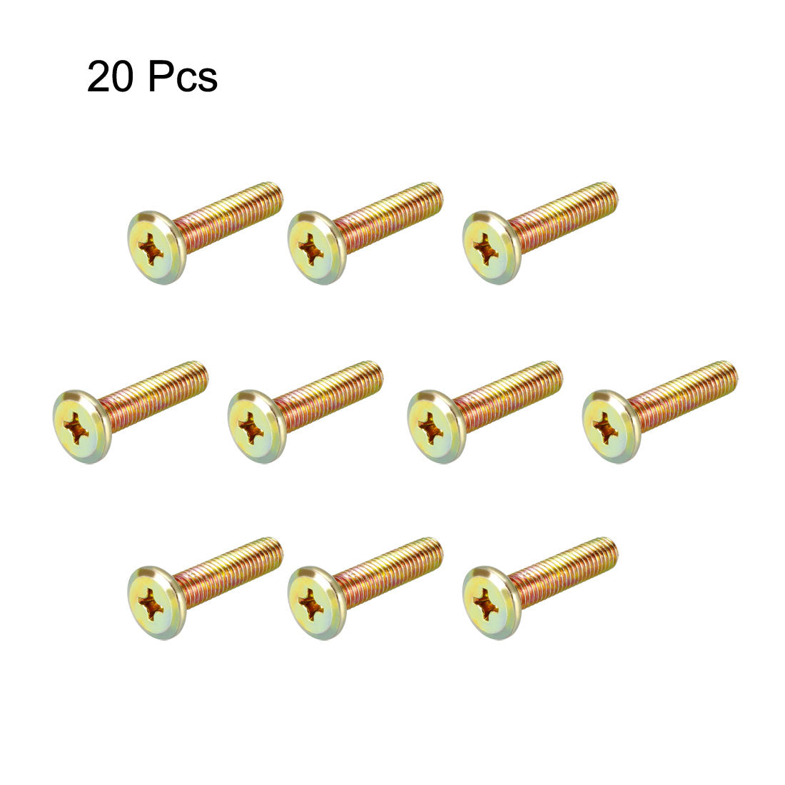 Harfington Head Machine Screws Zinc Plated Cross Screw Leather Bolts