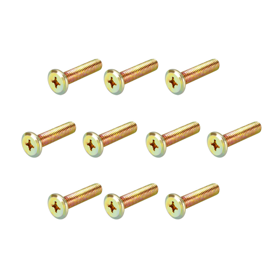 Harfington Head Machine Screws Zinc Plated Cross Screw Leather Bolts