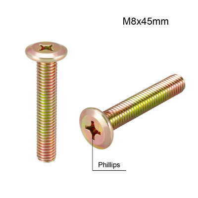 Harfington Head Machine Screws Zinc Plated Cross Screw Leather Bolts