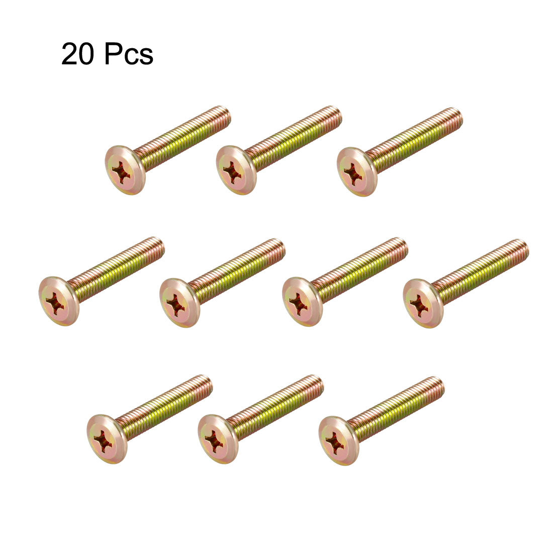 Harfington Head Machine Screws Zinc Plated Cross Screw Leather Bolts