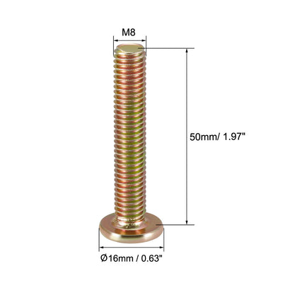 Harfington Head Machine Screws Zinc Plated Cross Screw Leather Bolts