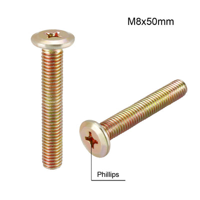 Harfington Head Machine Screws Zinc Plated Cross Screw Leather Bolts