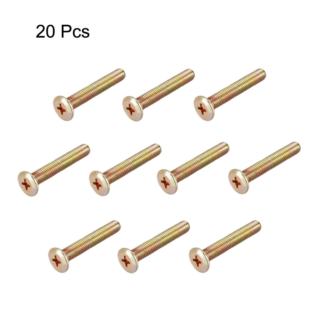 Harfington Head Machine Screws Zinc Plated Cross Screw Leather Bolts