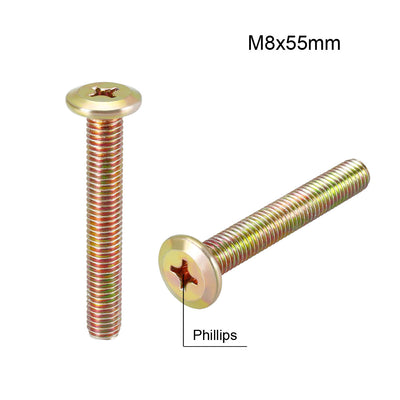 Harfington Head Machine Screws Zinc Plated Cross Screw Leather Bolts