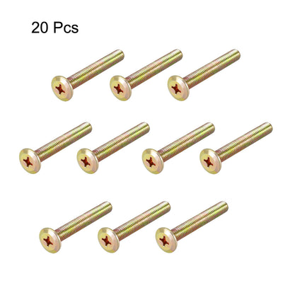 Harfington Head Machine Screws Zinc Plated Cross Screw Leather Bolts
