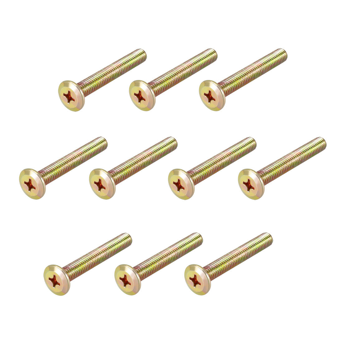 Harfington Head Machine Screws Zinc Plated Cross Screw Leather Bolts