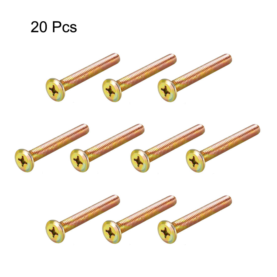 Harfington Head Machine Screws Zinc Plated Cross Screw Leather Bolts