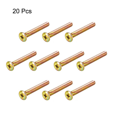 Harfington Head Machine Screws Zinc Plated Cross Screw Leather Bolts