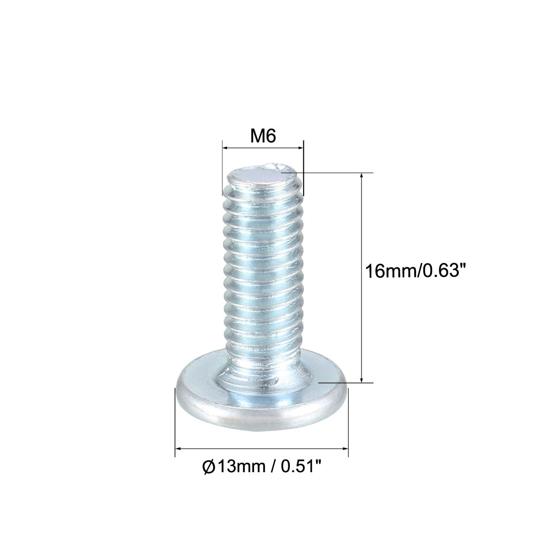 Harfington Zinc Plated Steel Hex Socket Cap Screw