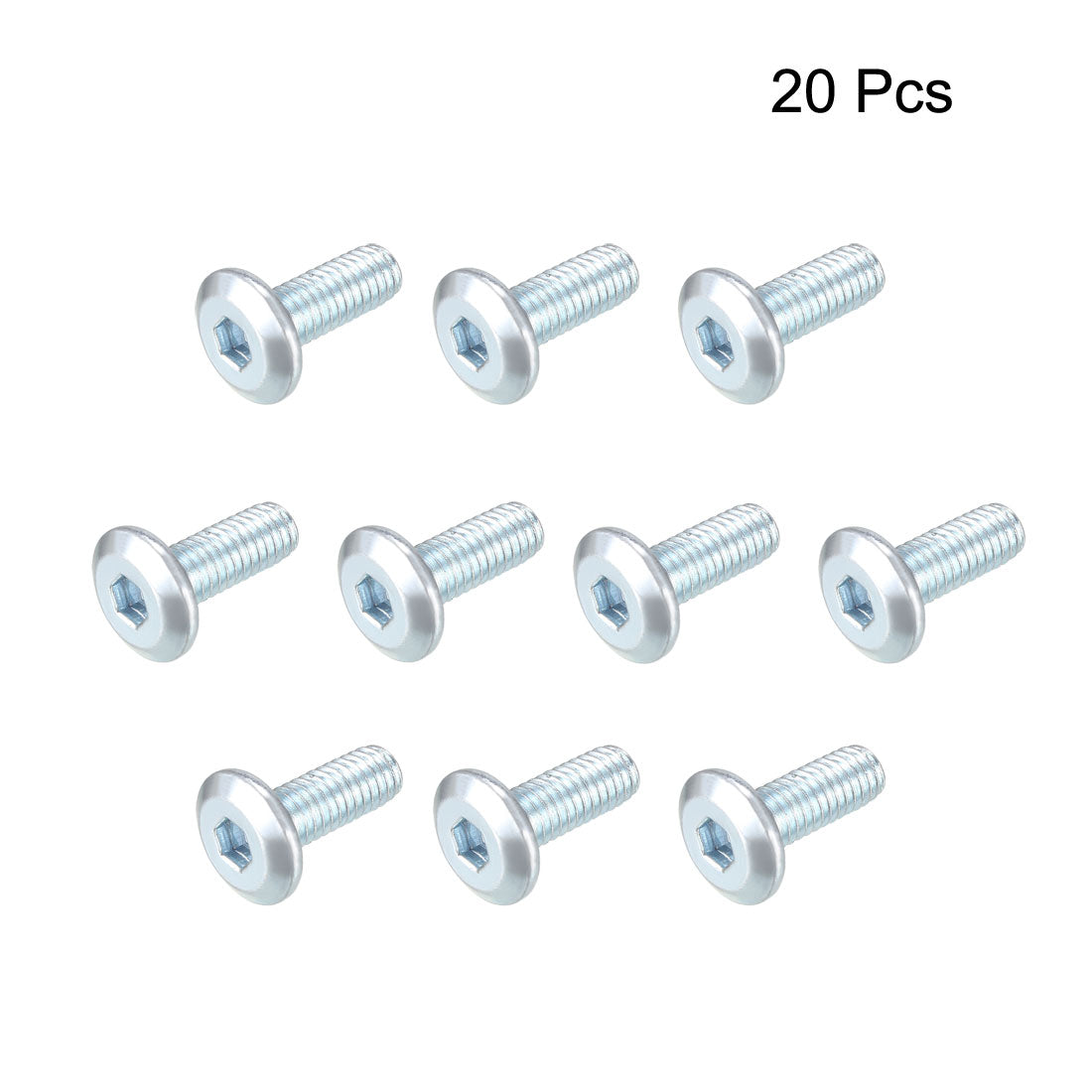 Harfington Zinc Plated Steel Hex Socket Cap Screw