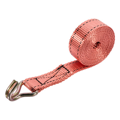 Harfington Ratchet Tie Down Lashing Strap with Double J Hook for Moving Cargo Pack of 1