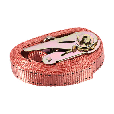 Harfington Ratchet Tie Down Lashing Strap with Double J Hook for Moving Cargo Pack of 1