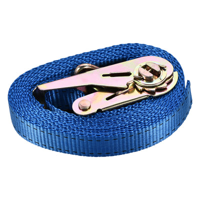 Harfington Ratchet Tie Down Lashing Strap Mx mm Kg Load Cap with Double J Hook for Moving Cargo, Pack of 1