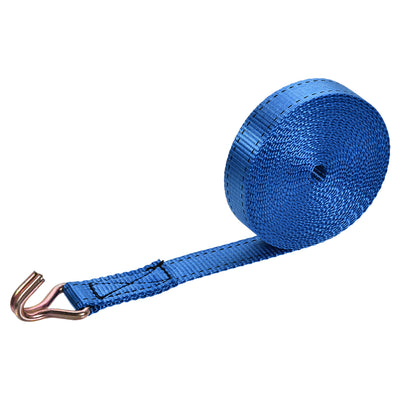Harfington Ratchet Tie Down Lashing Strap with Double J Hook for Moving Cargo Pack of 1