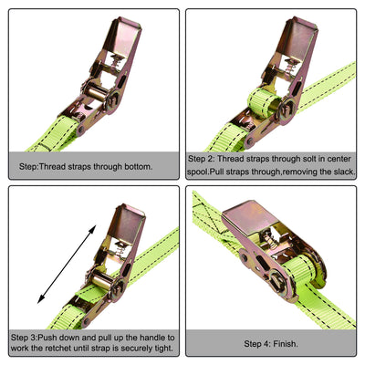 Harfington Mxmm Ratchet Tie Down Strap Cargo Lashing Up to kg Double J Hook