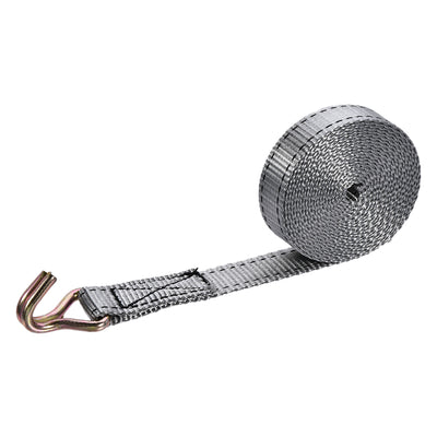 Harfington Ratchet Tie Down Lashing Strap Mx mm Kg Load Cap with Double J Hook for Moving Cargo, Pack of 1