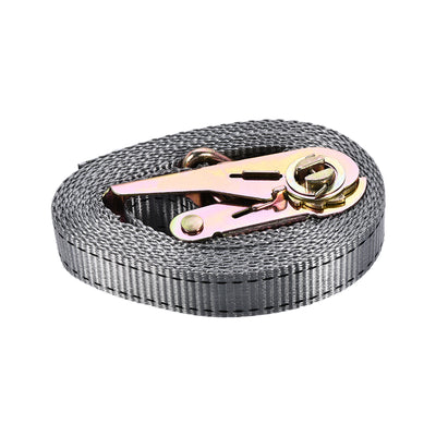 Harfington Ratchet Tie Down Lashing Strap Mx mm Kg Load Cap with Double J Hook for Moving Cargo, Pack of 1