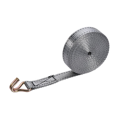 Harfington Ratchet Tie Down Lashing Strap Mx mm Kg Load Cap with Double J Hook for Moving Cargo, Pack of 1