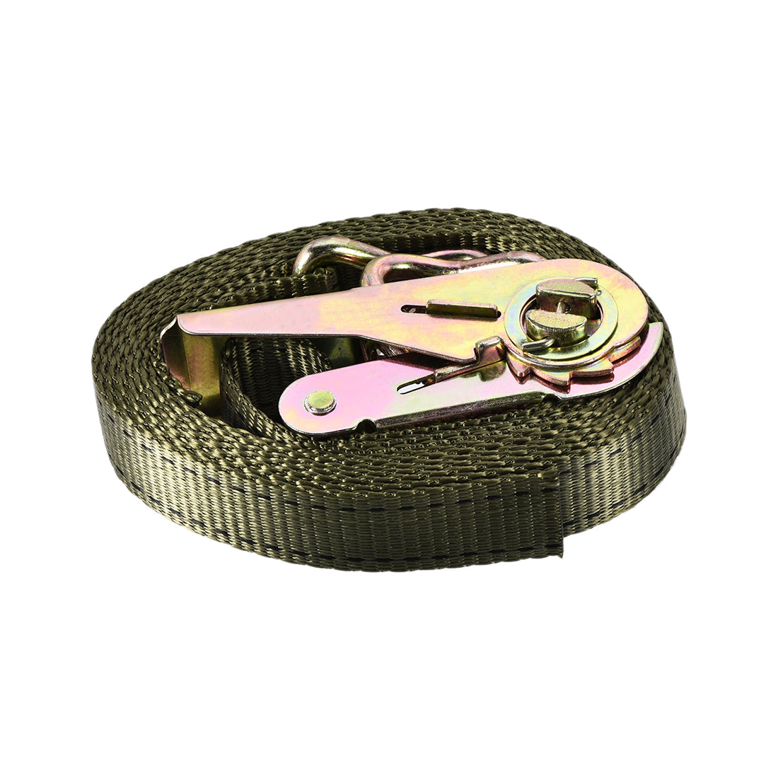 Harfington Ratchet Tie Down Lashing Strap with Double J Hook for Moving Cargo Pack of 1