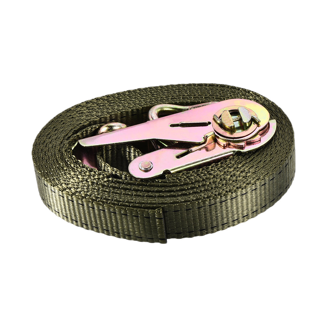 Harfington Ratchet Tie Down Lashing Strap Mx mm Kg Load Cap with Double J Hook for Moving Cargo, Pack of 1