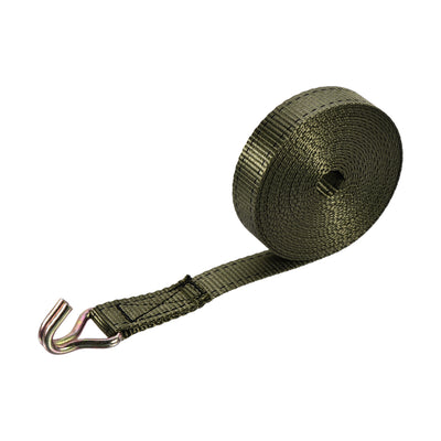 Harfington Ratchet Tie Down Lashing Strap Mx mm Kg Load Cap with Double J Hook for Moving Cargo, Pack of 1