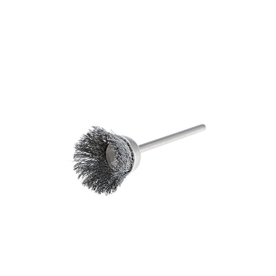 Harfington Mini Wire Cup Brush Crimped Steel 20 x 9mm with 2.35mm Shank 3 Pcs