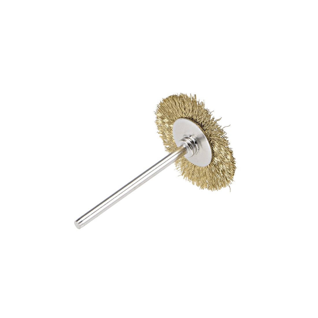 Harfington Mini Wire Cup Brush Brass Plated Crimped Steel 25 x 3mm with 2.35mm Shank 10 Pcs